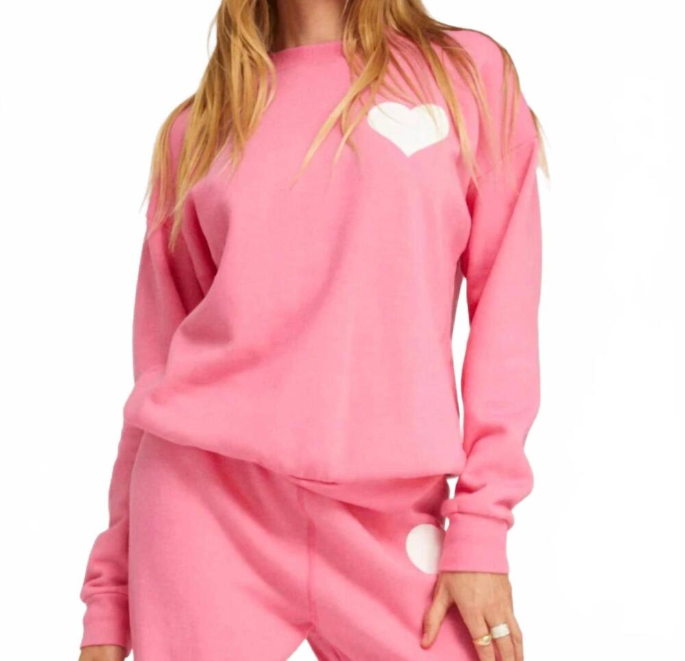 NEW SPRWMN heart sweatshirt in peony